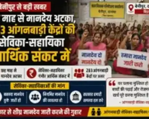 बेनीपुर में छह माह से मानदेय अटका, 283 आंगनबाड़ी केंद्रों की सेविका-सहायिका आर्थिक संकट में