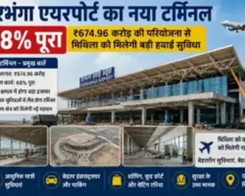 Darbhanga News: दरभंगा एयरपोर्ट का नया टर्मिनल 68% पूरा, ₹674.96 करोड़ की परियोजना से मिथिला को मिलेगी बड़ी हवाई सुविधा