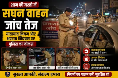 Darbhanga News: शाम की गश्ती में सघन वाहन जांच तेज, यातायात नियम और अपराध नियंत्रण पर पुलिस का फोकस