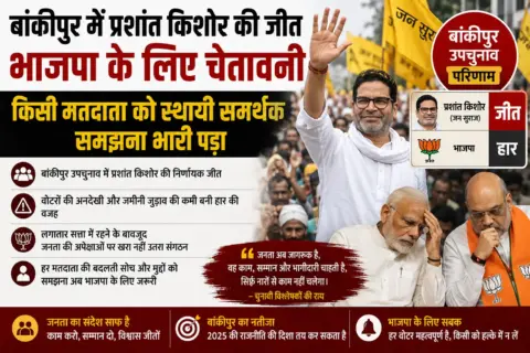 बांकीपुर में प्रशांत किशोर की जीत भाजपा के लिए चेतावनी, किसी मतदाता को स्थायी समर्थक समझना भारी पड़ा