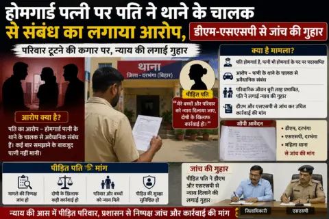 होमगार्ड पत्नी पर पति ने थाने के चालक से संबंध का लगाया आरोप, डीएम-एसएसपी से जांच की गुहार