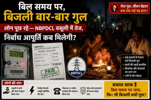 बिल समय पर, बिजली बार-बार गुल; लोग पूछ रहे—NBPDCL वसूली में तेज, निर्बाध आपूर्ति कब मिलेगी?