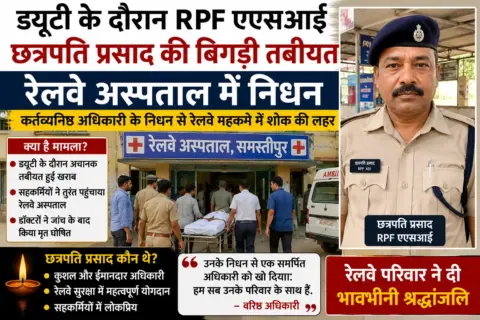 ड्यूटी के दौरान RPF एएसआई छत्रपति प्रसाद की बिगड़ी तबीयत, रेलवे अस्पताल में निधन